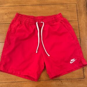 Nike Bright Red Shorts with White Accents